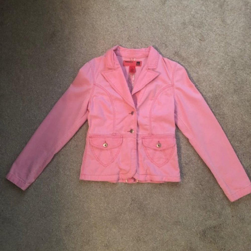 Mossimo Mossissue Ladies Pink Denim Jacket